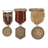 Two Victorian British military silver Army Temperance Association medals and a National Temperance