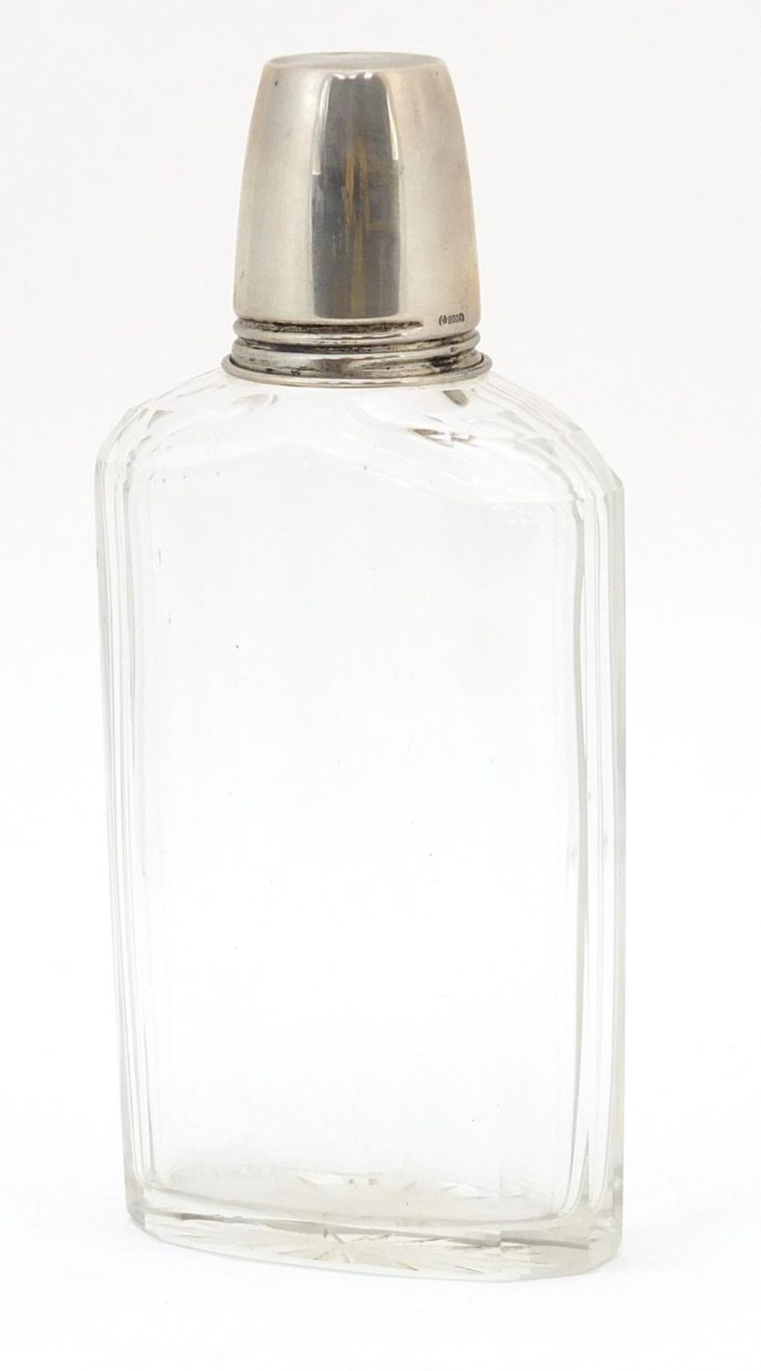 German silver and cut glass flask, 16cm high - Image 2 of 5