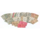 Selection of vintage British Railway and Southern Railway train tickets