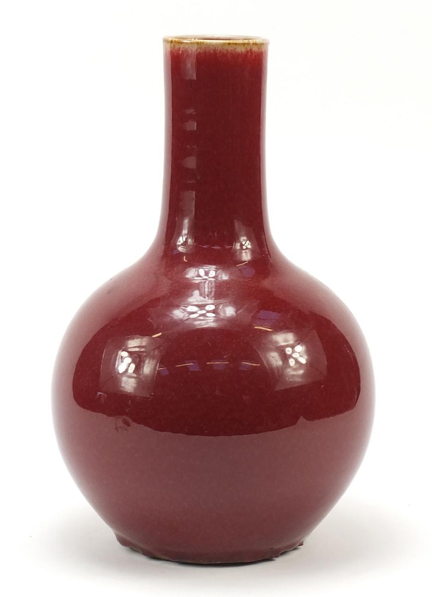 Chinese porcelain vase having a sang de boeuf glaze, 33.5cm high - Image 2 of 7