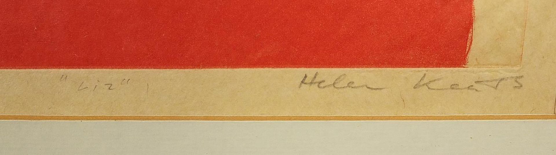 Helen Keats - Liz, pencil signed artist's proof print, mounted, framed and glazed, 40.5cm x 27cm - Image 4 of 6