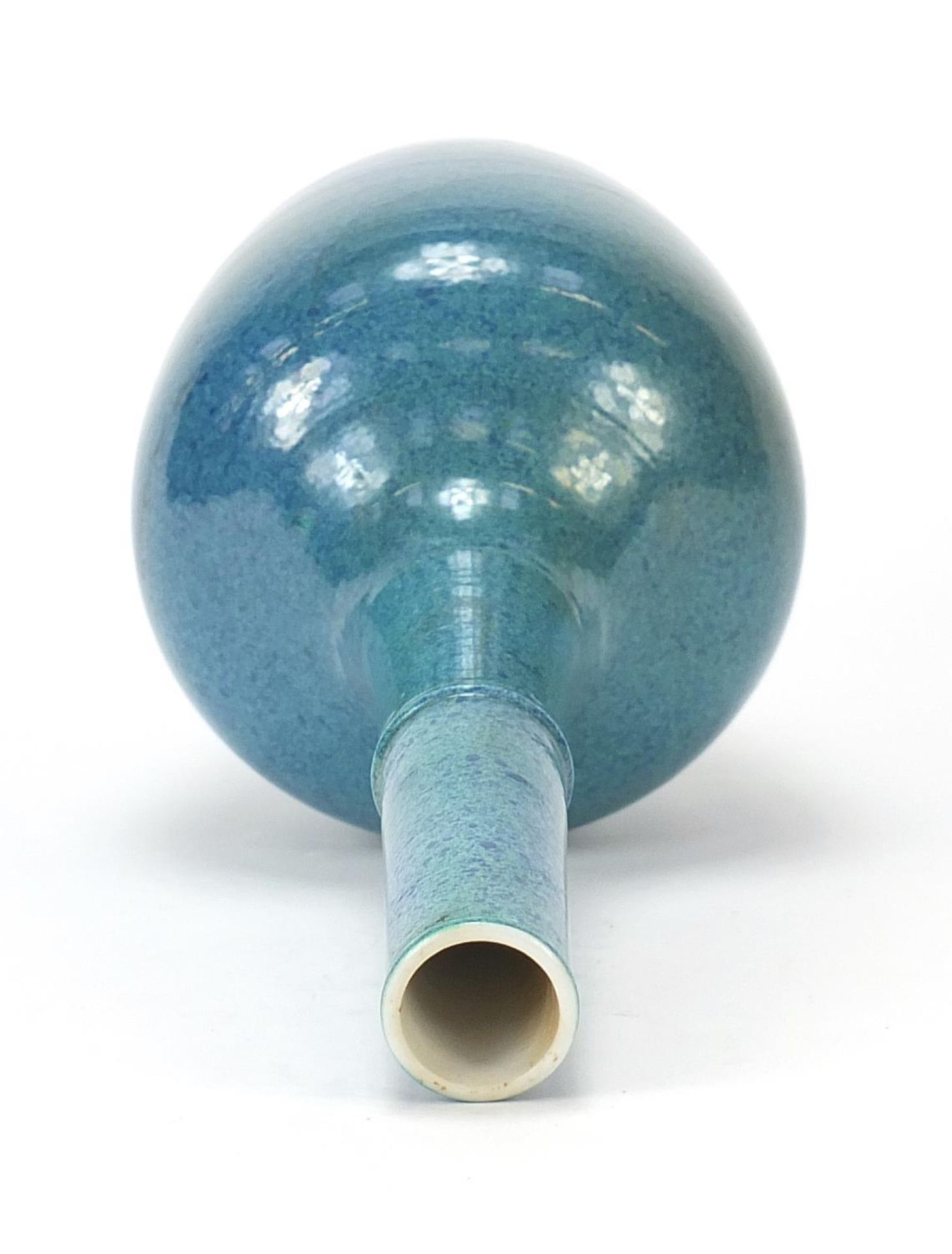 Chinese porcelain vase having spotted purple glaze, six figure character marks to the base, 29cm - Bild 5 aus 7