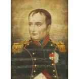 Portrait of a gentleman in military dress, 19th century style picture, framed, 11.5cm x 8.5cm