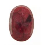 Oval ruby gemstone with certificate, approximately 37.03 carat
