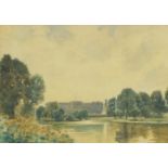 Peter Alexander Hay - Buckingham Palace, London, watercolour, mounted, framed and glazed, 34cm x