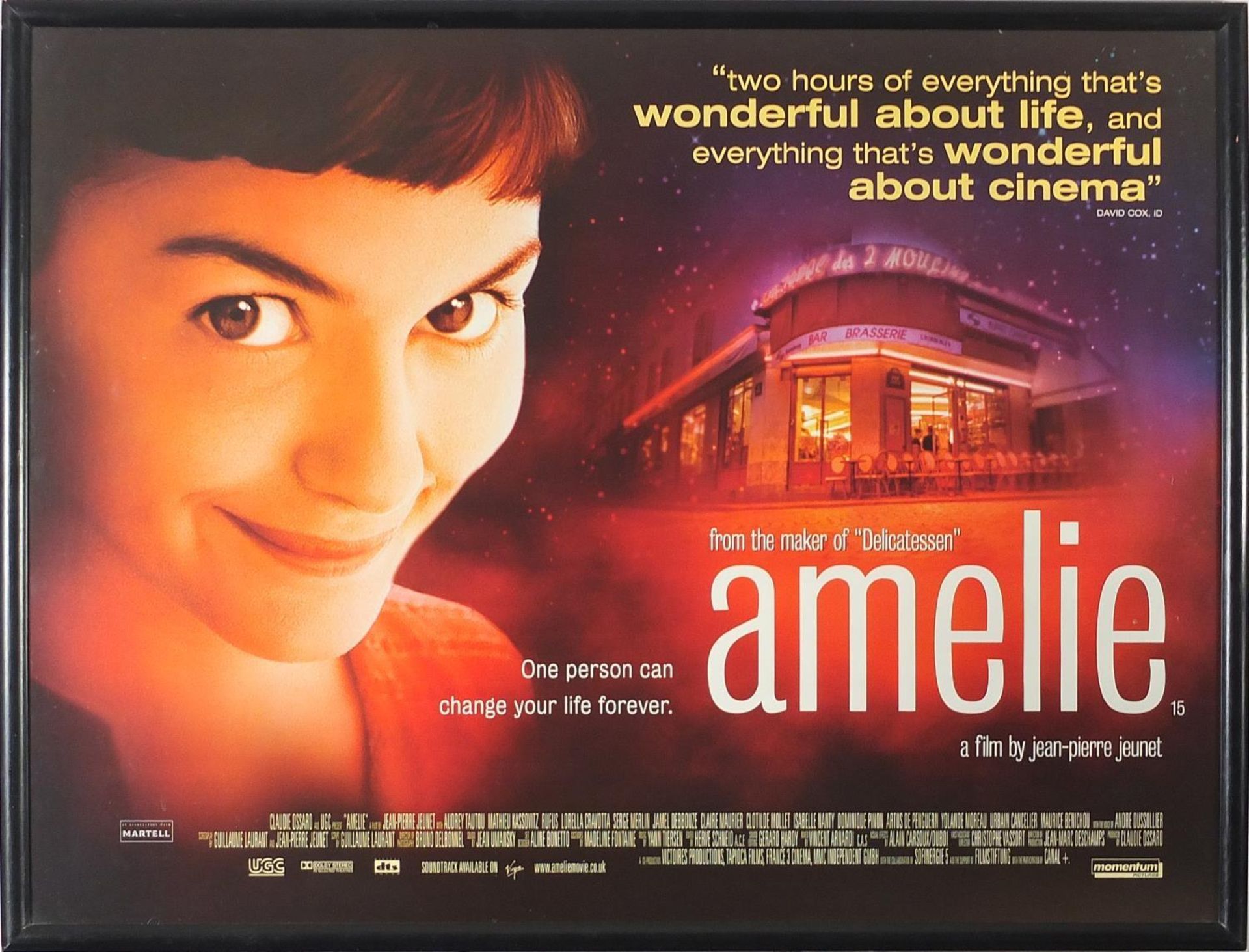 Amelie film poster, framed and glazed, 100.5cm x 75cm excluding the frame - Image 2 of 4
