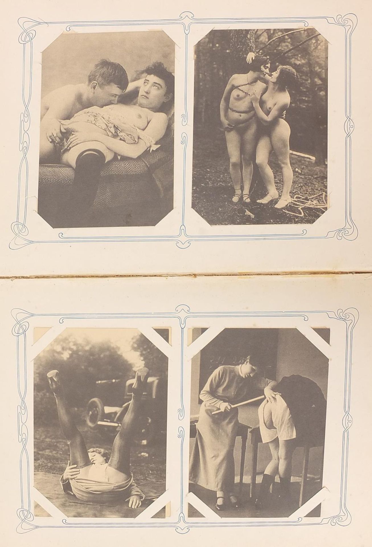 Collection of erotic and fetish postcards arranged in an album - Image 3 of 5