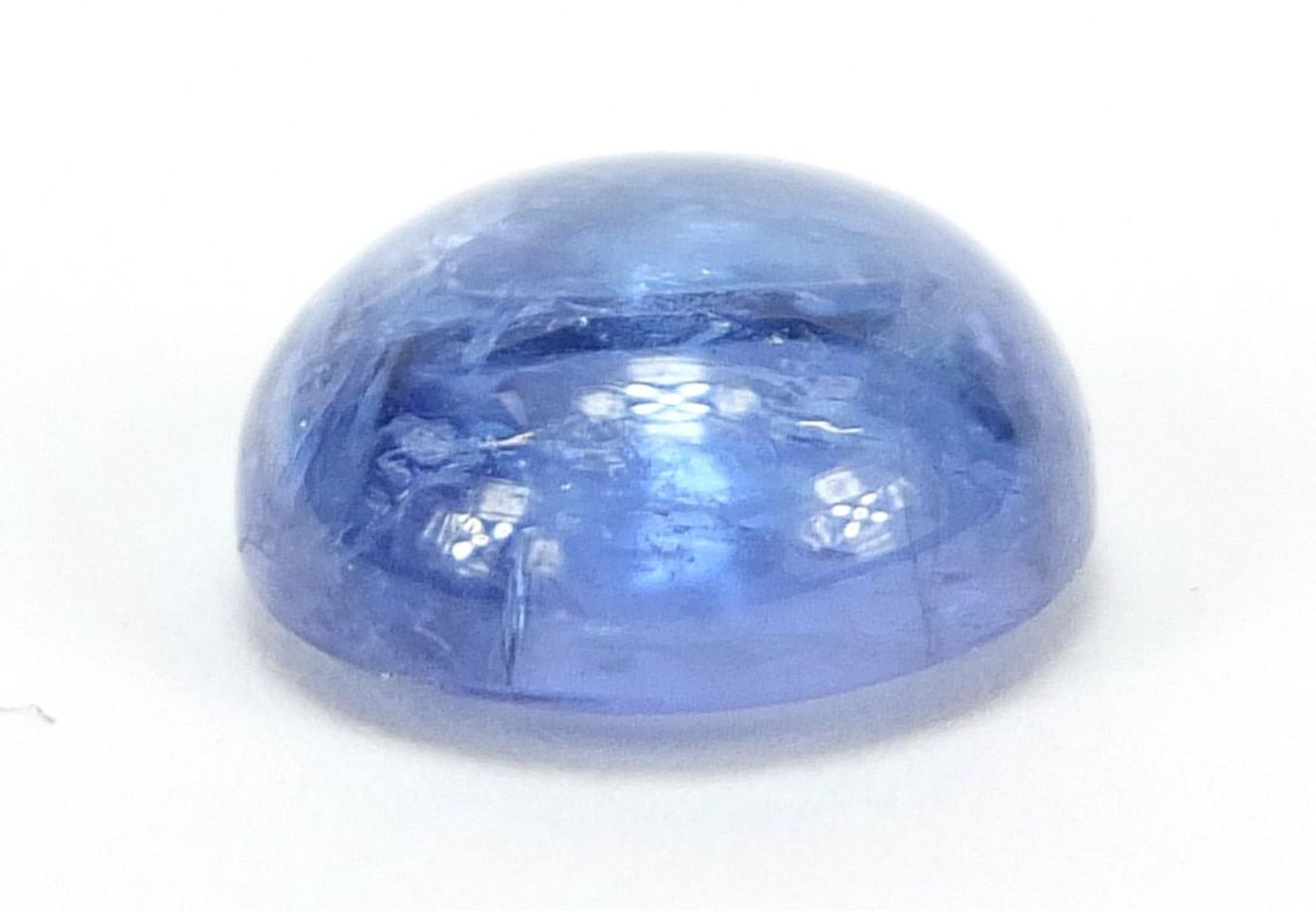 Tanzanite cabochon, approximately 10mm in diameter x 4.9mm deep - Image 2 of 3