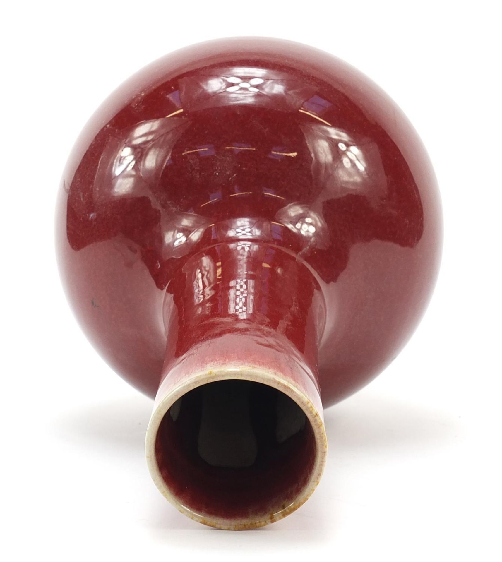 Chinese porcelain vase having a sang de boeuf glaze, 33.5cm high - Image 5 of 7