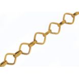 Italian 9ct gold bracelet, 16cm in length, 4.5g