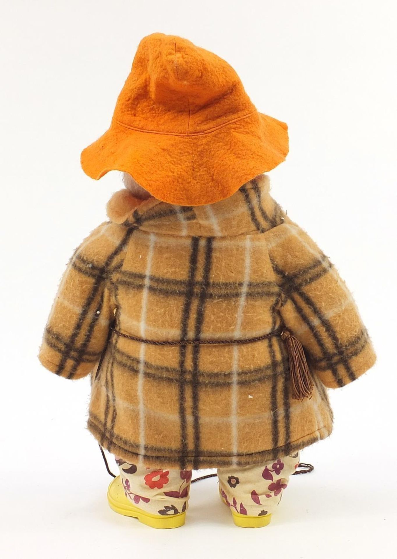 Vintage Gabrielle Design Paddington bear with yellow Wellington boots with spare clothing, 51cm high - Image 4 of 5