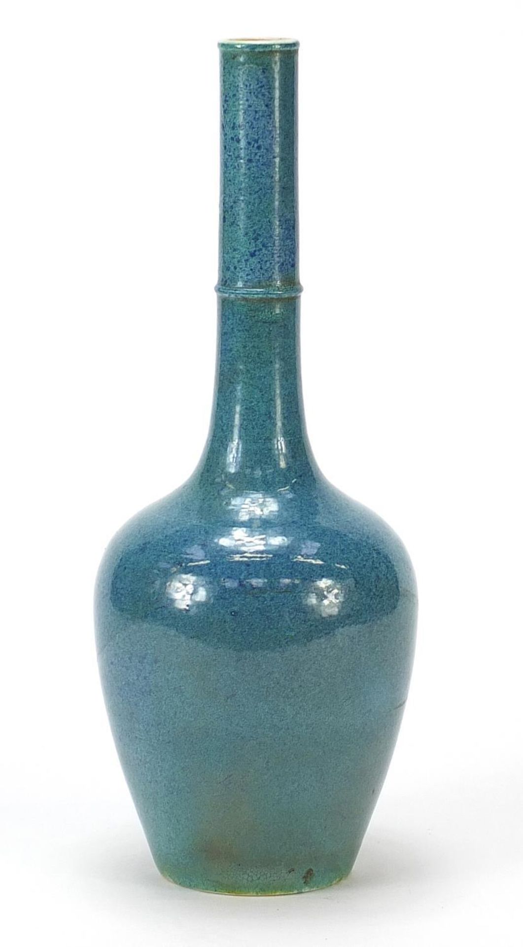 Chinese porcelain vase having spotted purple glaze, six figure character marks to the base, 29cm - Bild 3 aus 7