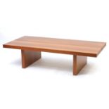 Rectangular Mexican pine coffee table, 36.5cm H x 150cm W x 70cm D