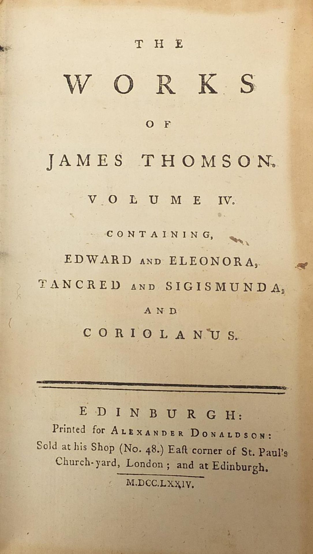 Three antique and later hardback books including Old Eastbourne, The Works of James Thomson and - Image 4 of 5