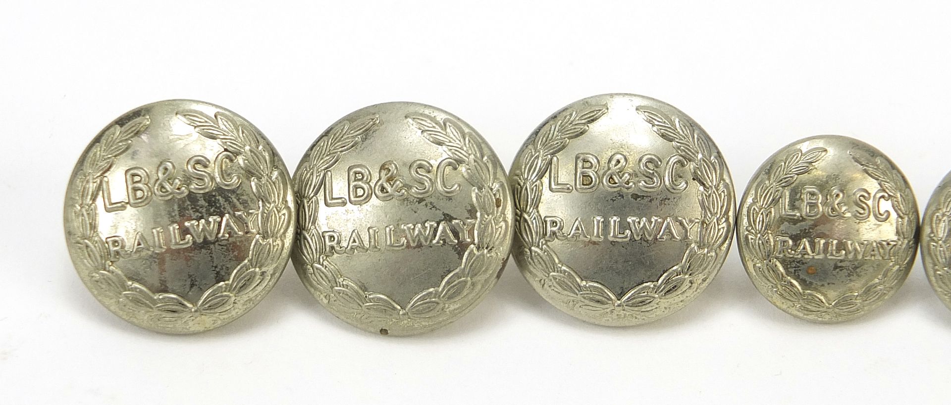 Six London Brighton And South Coast Railway buttons - Image 2 of 4