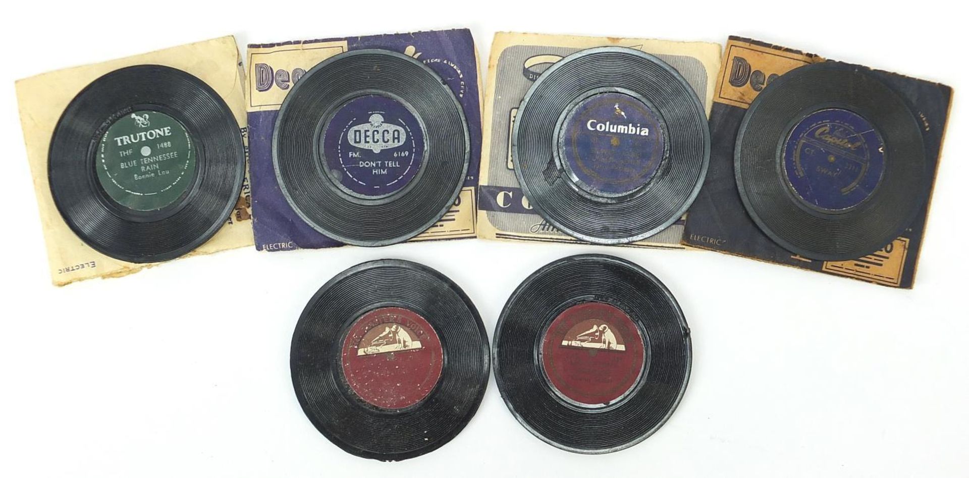Five miniature vinyl LP's, each 5cm in diameter - Image 2 of 4