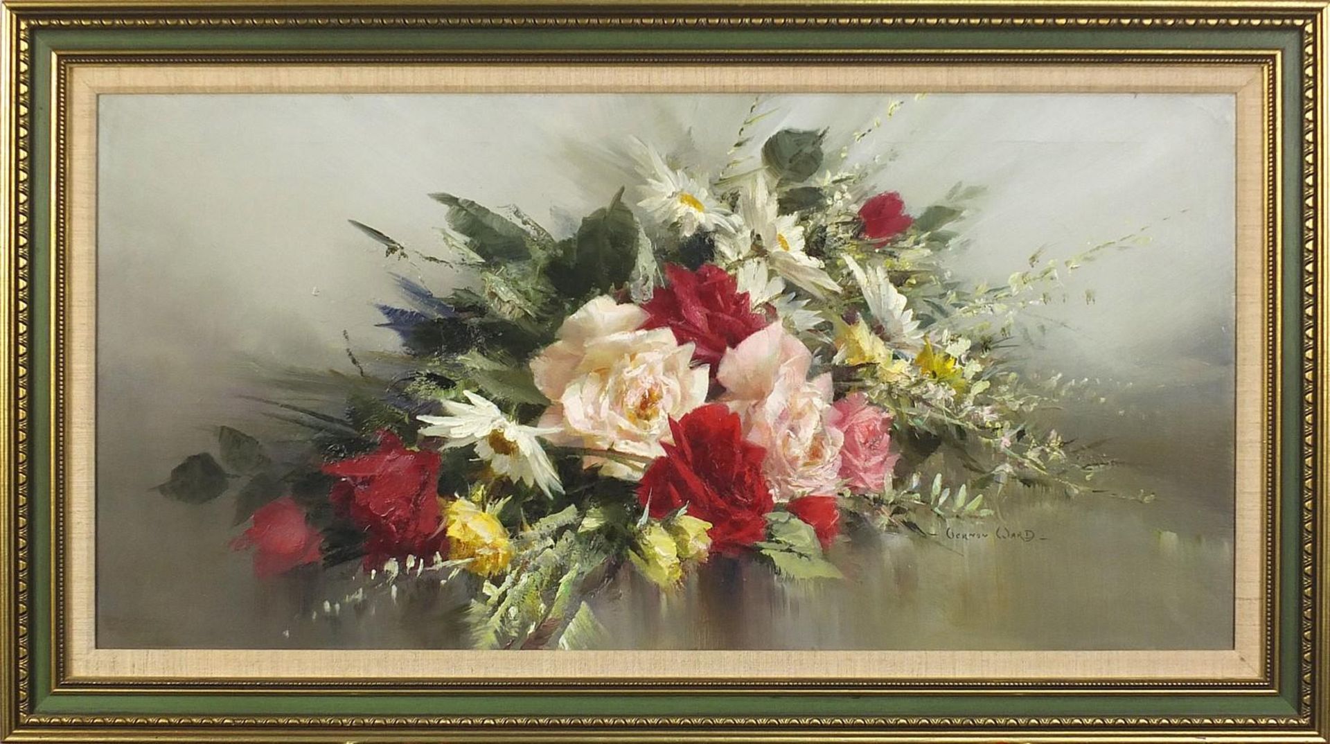 ** WITHDRAWN ** Vernon Ward - Still life flowers, oil on canvas, inscribed From the garden in June - Image 2 of 8