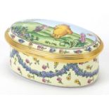 Halcyon days enamel Winnie the Pooh musical box, limited edition 284/500, 7.5cm wide