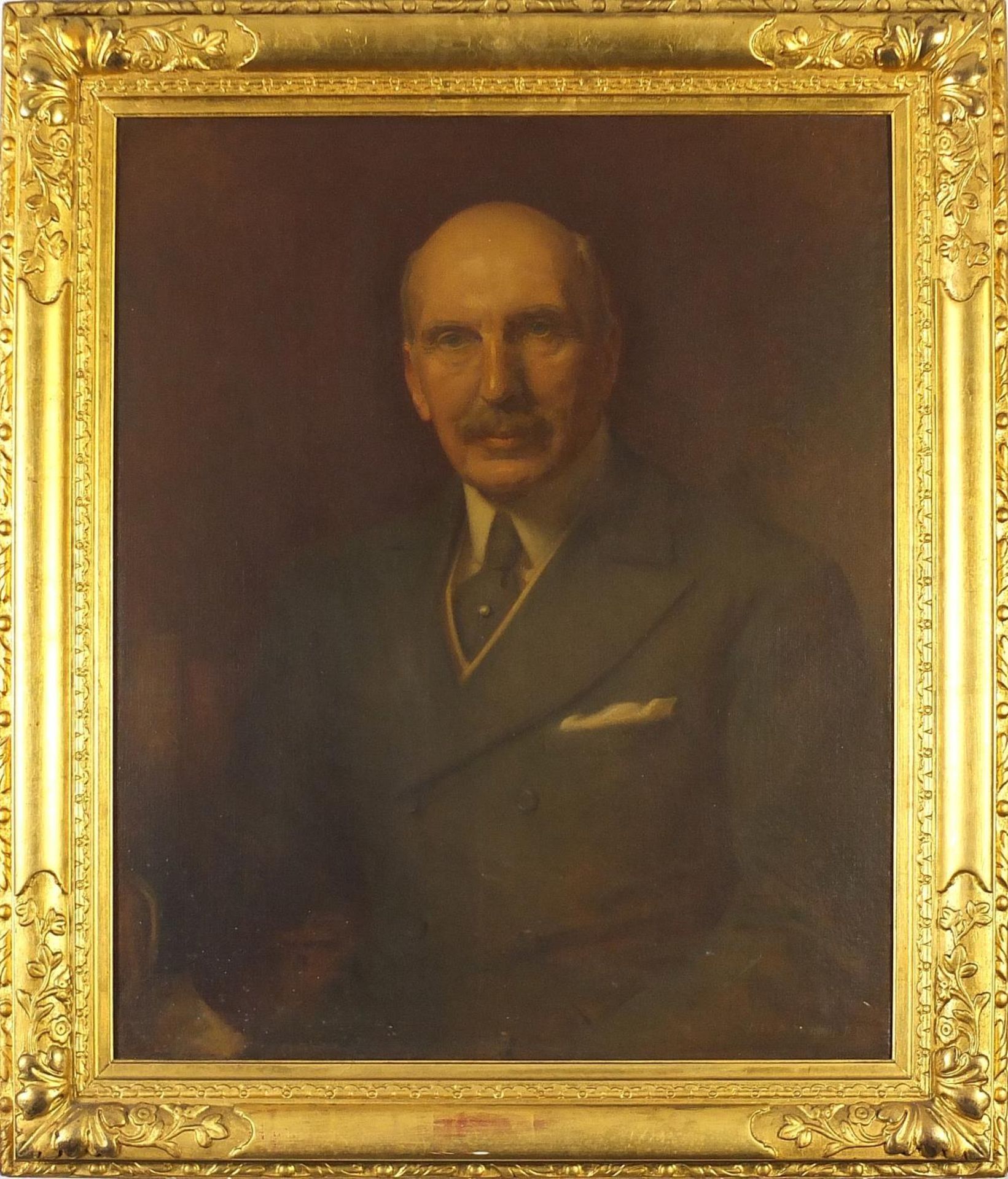 John Arthur Machray Hay - Top half portrait of a gentleman, early 20th century signed oil on canvas, - Image 2 of 5