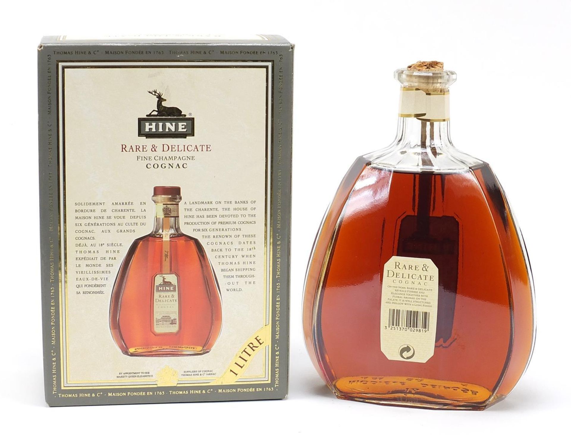 Bottle of Hine Rare & Delicate Fine Champagne Cognac with box - Image 2 of 2