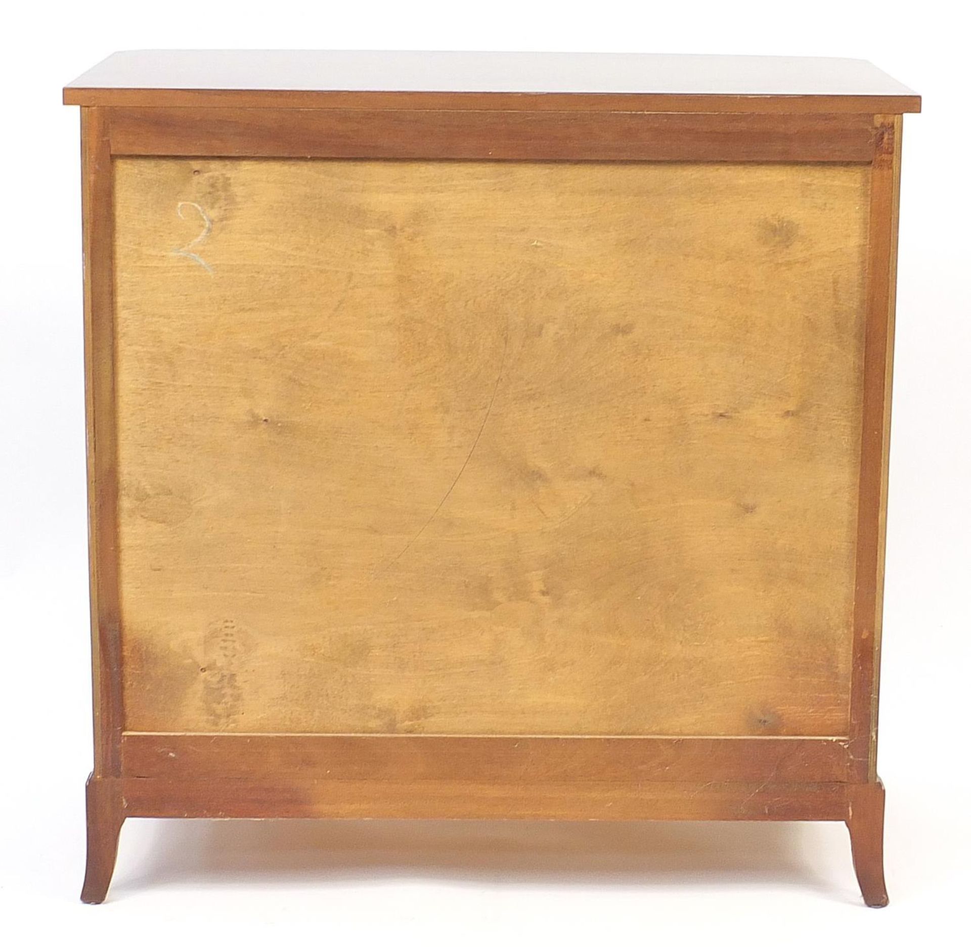 Strongbow mahogany bow fronted chest of drawers with ring handles, 93cm H x 91cm W x 48cm D - Image 4 of 4