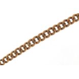 9ct rose gold graduated link bracelet, 20cm in length, 7.0g