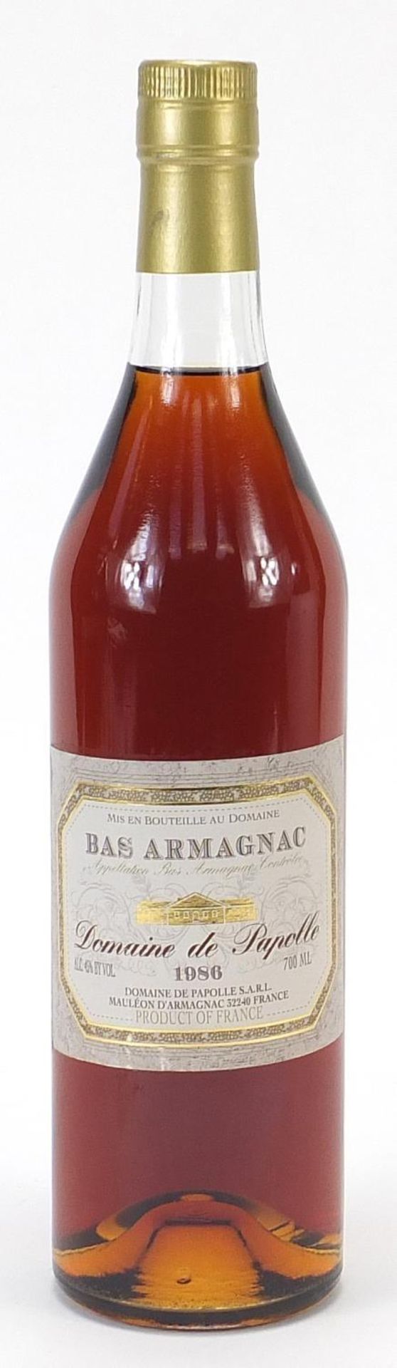 Bottle of 1986 Domaine de Papolle bas Armagnac