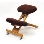 Light wood Posturepedic stool, 75cm in length