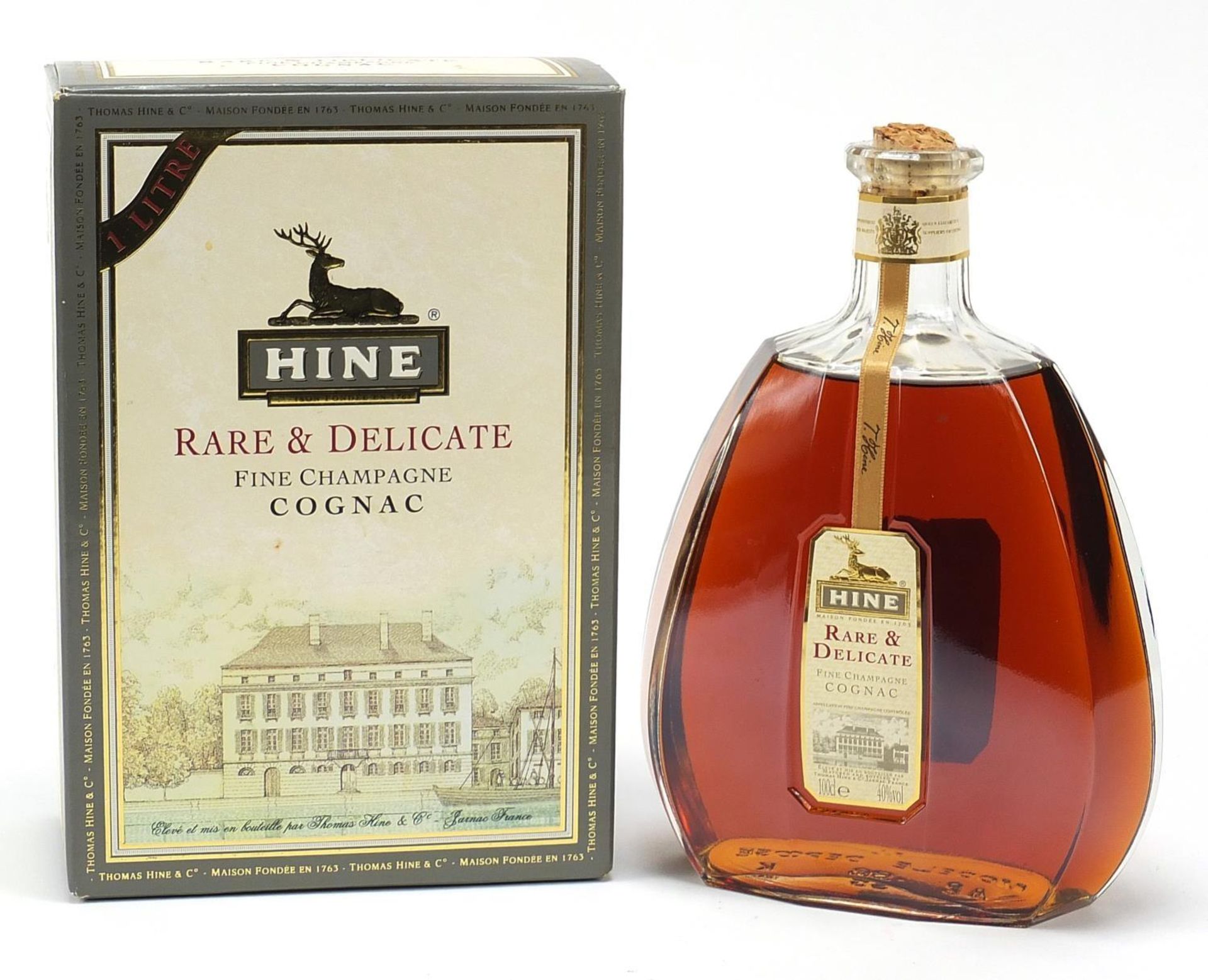 Bottle of Hine Rare & Delicate Fine Champagne Cognac with box