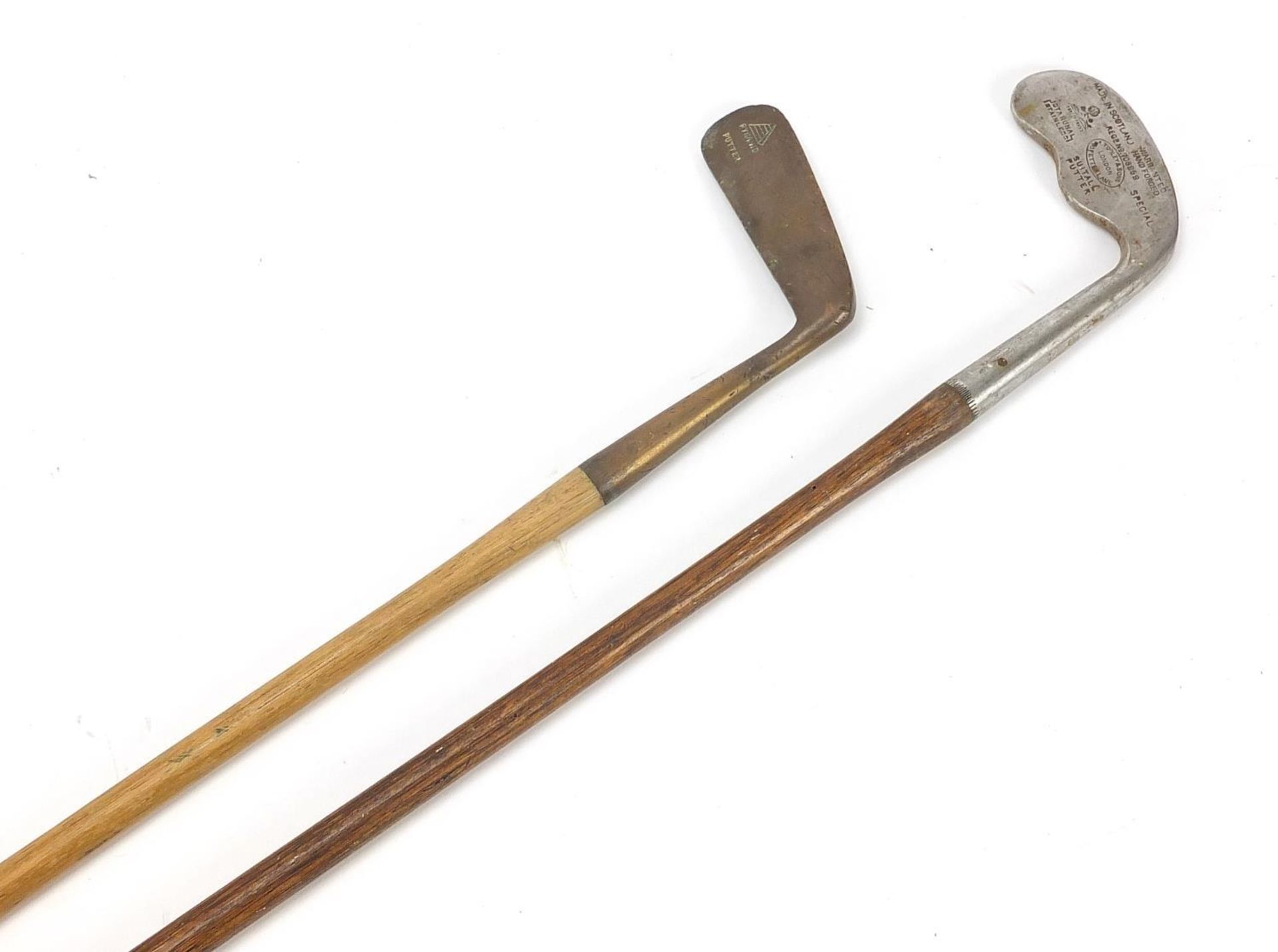 Two vintage wooden shafted aluminium headed putters comprising A Toole & Sons Special Suitall putter - Image 4 of 6