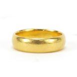Victorian 22ct gold wedding band, London 1895, size L, 6.5g