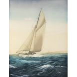 John McNulty - Tide race, pencil signed coloured aquatint, limited edition 202/250, mounted,