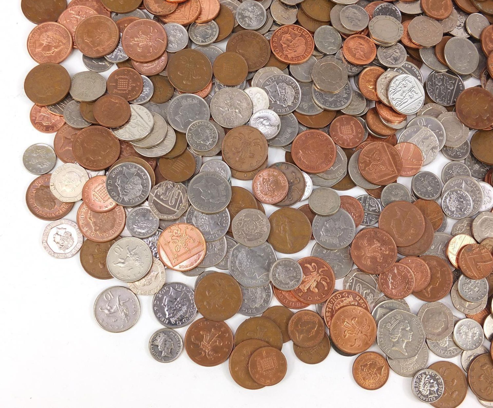 Large collection of modern British coinage comprising fifty pence, twenty pence, ten pence, five - Bild 4 aus 5