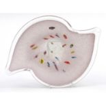 Italian Murano millefiori glass centre bowl with paper label, 38cm wide