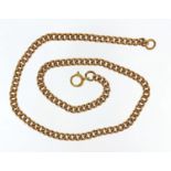 Victorian 9ct rose gold necklace, 37cm in length, 18.8g