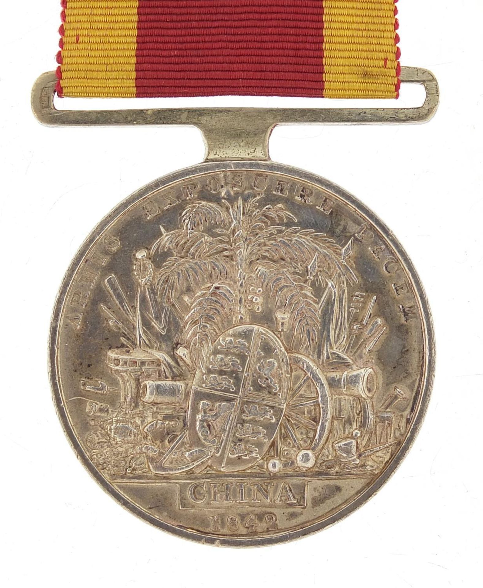 Victorian British military 1842 China War medal awarded to THOMAS BIRD HMS BLENHEIM - Image 4 of 4