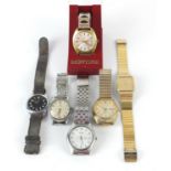 Vintage wristwatches comprising Ingersoll, Seiko and Montine