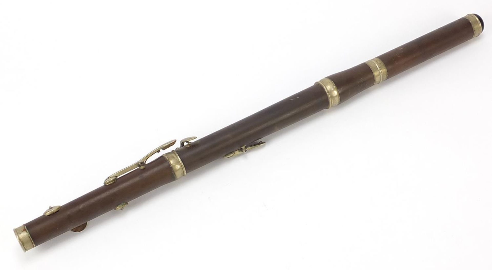 Henry Potter & Co of London four piece flute, 49.5cm in length - Image 7 of 7