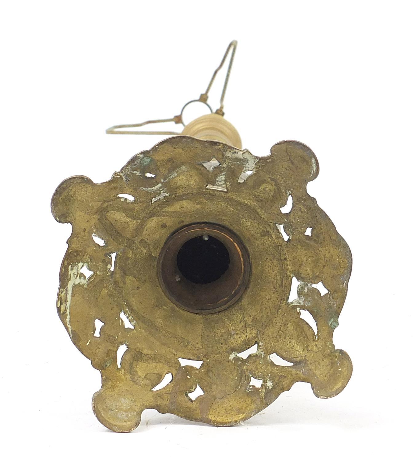 Middle Eastern design brass lamp, 62cm high - Image 3 of 3