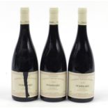 Three bottles of 1994 Domaine Vincent Girardin Pommard red wine
