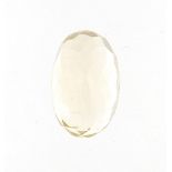 Oval citrine gemstone with certificate, approximately 11.30 carat