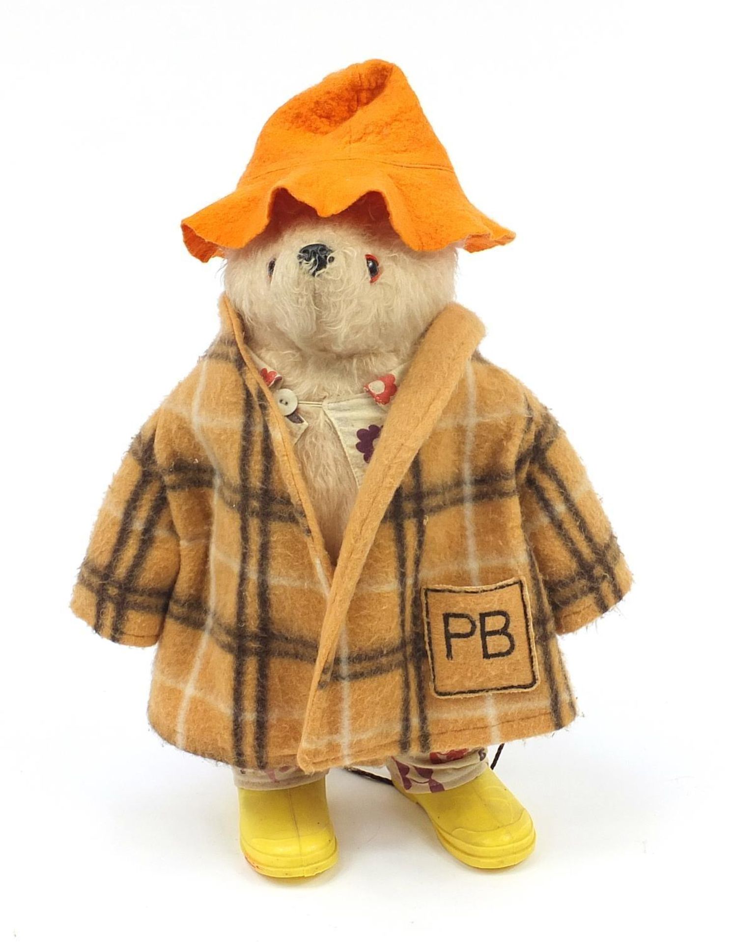 Vintage Gabrielle Design Paddington bear with yellow Wellington boots with spare clothing, 51cm high - Image 3 of 5