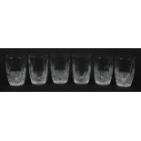 Set of six Waterford Crystal Colleen pattern tumblers, each 11cm high