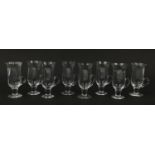 Eight Dartington Irish coffee glasses including a set of six, each 14cm high