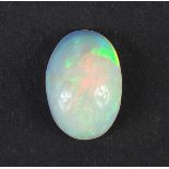 Opal cabochon gemstone with certificate, approximately 3.0 carat