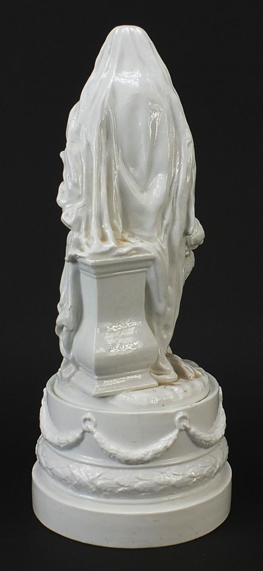 Meissen, large 19th century German Blanc de Chine porcelain figure group of a female with Putti, - Image 4 of 7