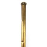 19th century gentlemen's brass hunting tipple walking stick, 87cm in length