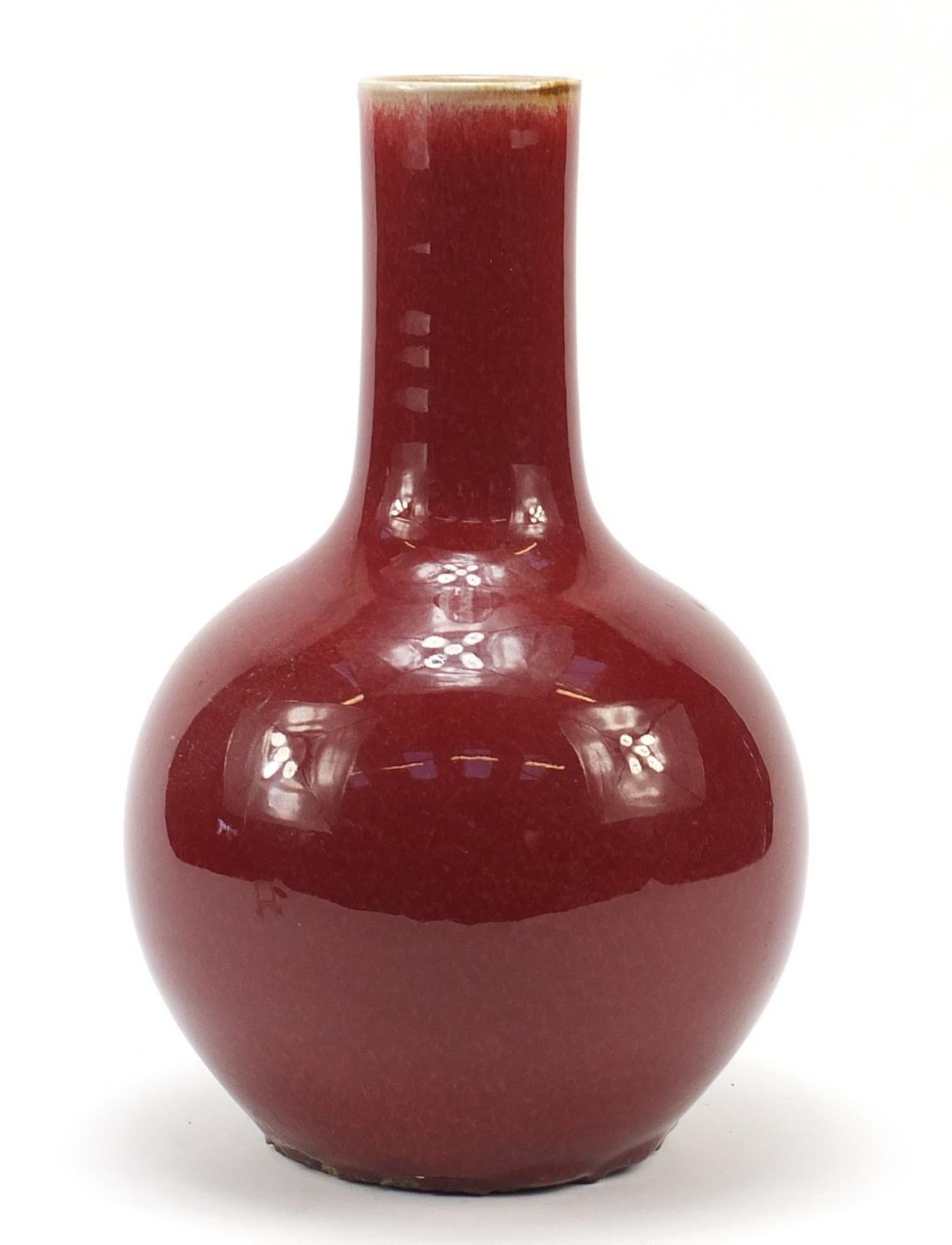 Chinese porcelain vase having a sang de boeuf glaze, 33.5cm high - Image 4 of 7