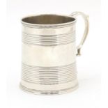 William IV silver christening tankard, indistinct maker's mark, London 1831, 7cm high, 95.5g