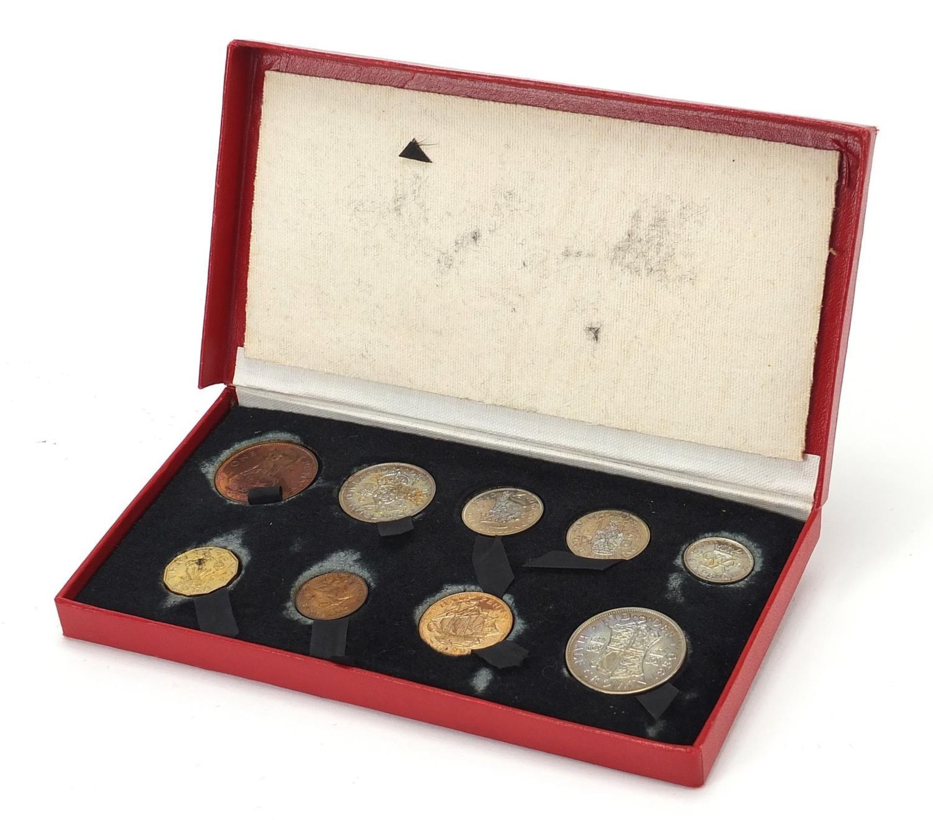 George VI 1950 nine coin specimen coin set by The Royal Mint with fitted case